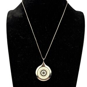 IMOOI Sterling Evil Eye Pendant 925 Silver Italy Modern Minimalist Protection